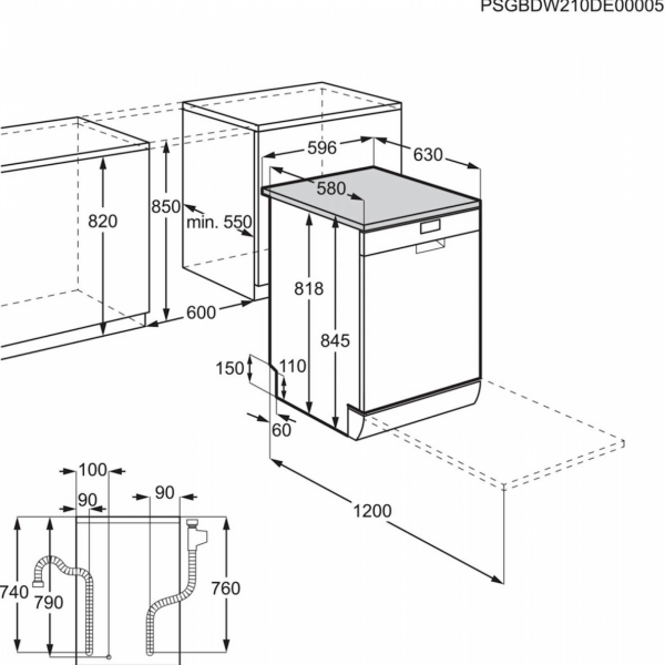 Pomivalni stroj Electrolux ESA47200SX, inox, inverter