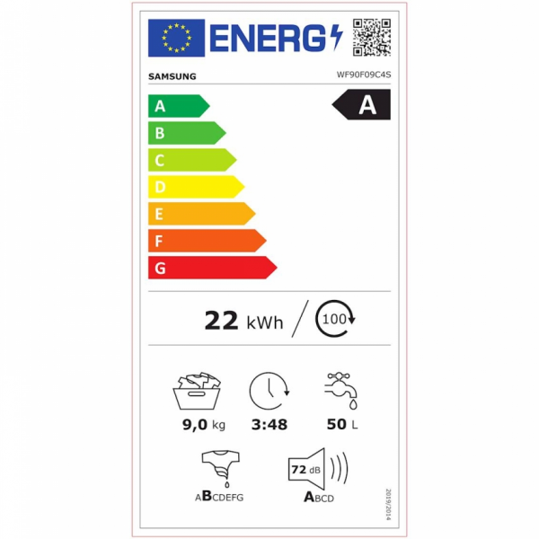 Pralni stroj Samsung WF90F09C4SU4, AI, 9 kg