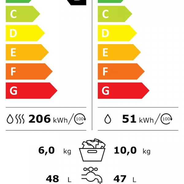 Pralno sušilni stroj AEG L9WAN61BCE, toplotna črpalka, 10+6 kg, WiFi