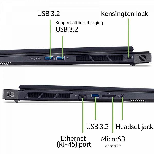 Prenosnik ACER PH18-73-99ZZ Ultra 9 275HX/64GB/SSD 2TB/18'' WQXGA 250Hz/RTX 5080/W11P/AI
