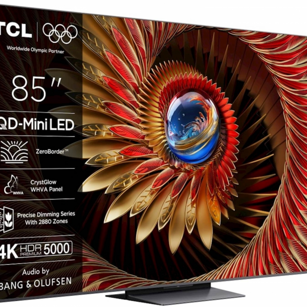 QD-Mini LED TV TCL 85C81K Ozvočeno z Bang & Olufsen