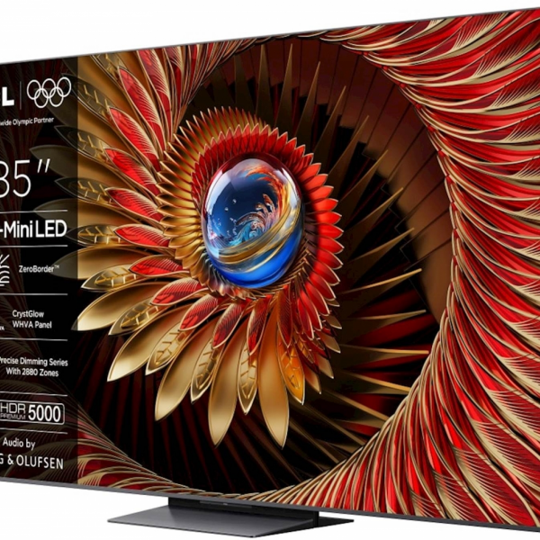 QD-Mini LED TV TCL 85C81K Ozvočeno z Bang & Olufsen