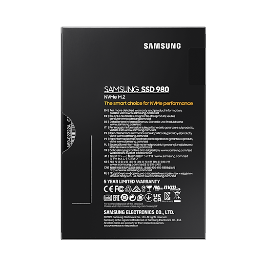 Samsung 1TB 980 SSD NVMe M.2 disk