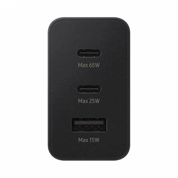 SAMSUNG ADAPTER HITRI TRIO 2x TYPE-C +1x USB-A 65W BLACK
