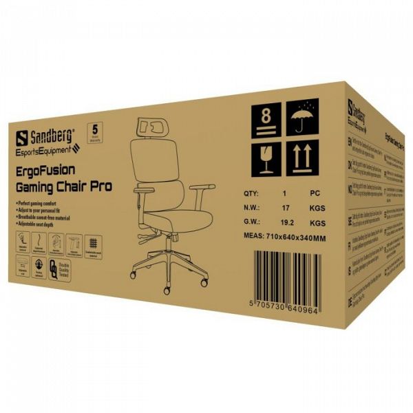 Sandberg 640-96 ErgoFusion Pro Gaming stol