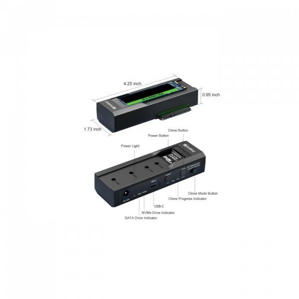 Sandberg USB 3.2 Cloner & Dock for M2 + NVMe + SATA