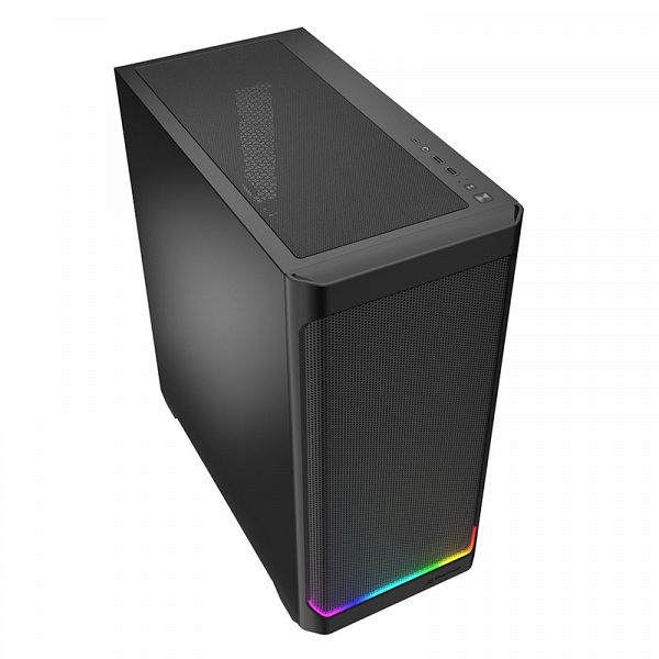SHARKOON AK4 RGB Strip midiATX gaming črno ohišje