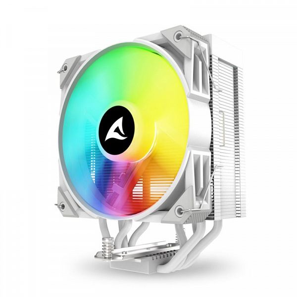 SHARKOON CPU A40 RGB WHITE AIR COOLER 120mm PWM 220W procesorski hladilnik