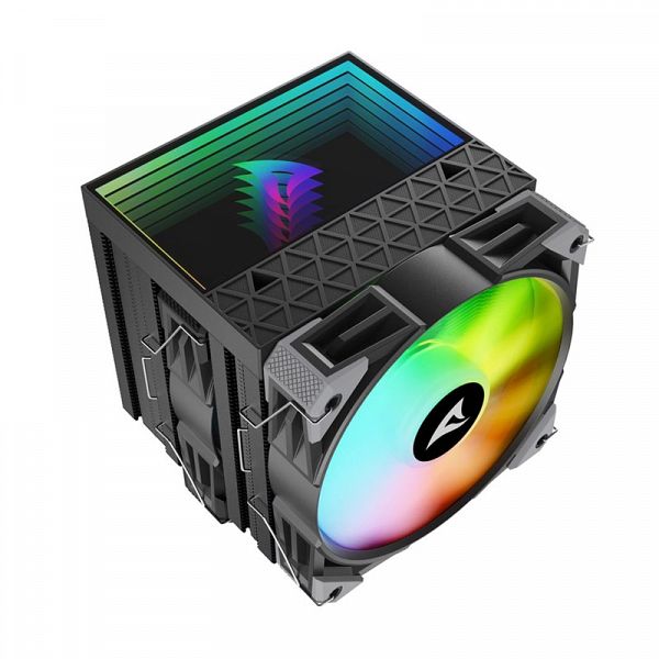 SHARKOON CPU A60 RGB BLACK AIR COOLER 2x120mm PWM 260W procesorski hladilnik