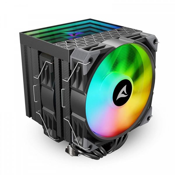 SHARKOON CPU A60 RGB BLACK AIR COOLER 2x120mm PWM 260W procesorski hladilnik