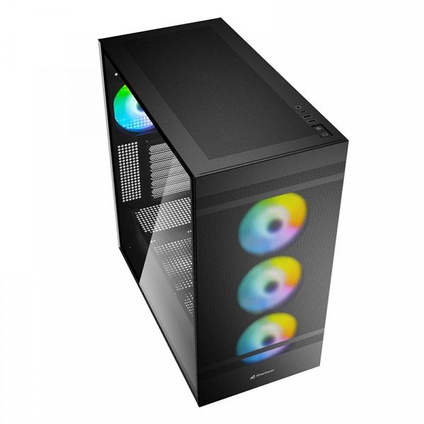 SHARKOON REBEL C50 RGB midiATX okno črno ohišje