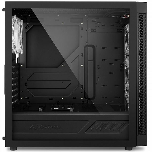 SHARKOON TG6M RGB ATX gaming okno črno ohišje