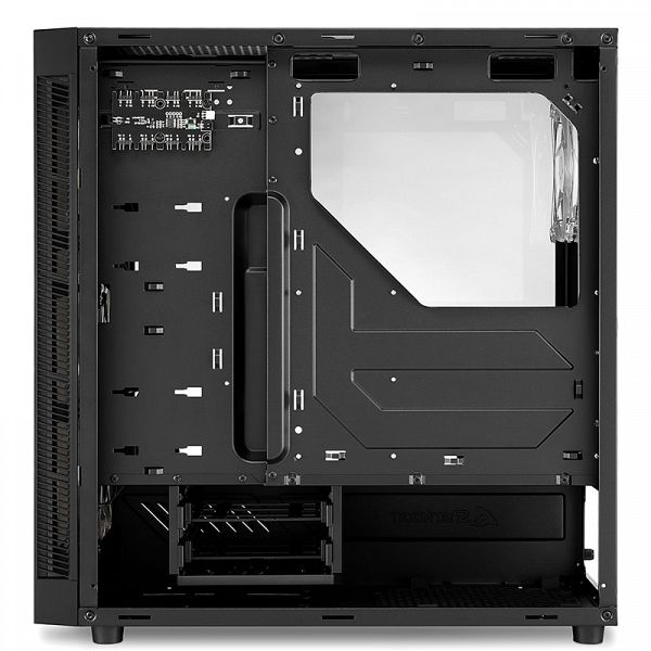 SHARKOON TG6M RGB ATX gaming okno črno ohišje