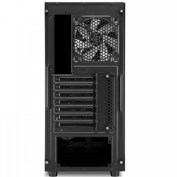 SHARKOON TG6M RGB ATX gaming okno črno ohišje