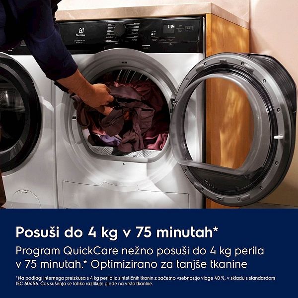 Sušilni stroj Electrolux EW6D98BEE, 8 kg, toplotna črpalka