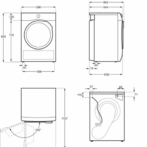 Sušilni stroj Electrolux EW6D98BEE, 8 kg, toplotna črpalka