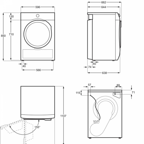 Sušilni stroj Electrolux EW8H359S, 9 kg, A++