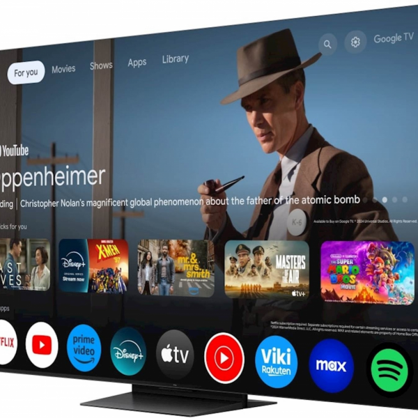 TCL 4K QD-Mini LED HDR PREMIUM 55C79K, Google TV, 144Hz, Ozvočeno z Bang & Olufsen