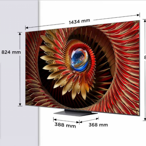 TCL 4K QD-Mini LED HDR PREMIUM 65C81K, Google TV, 144Hz, Ozvočeno z Bang & Olufsen