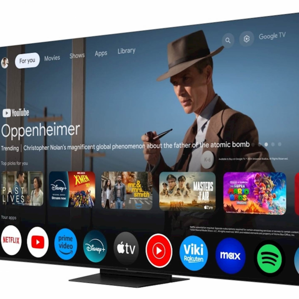 TCL 4K QD-Mini LED HDR PREMIUM 85C71K, Google TV, 144Hz, Ozvočeno z Bang & Olufsen