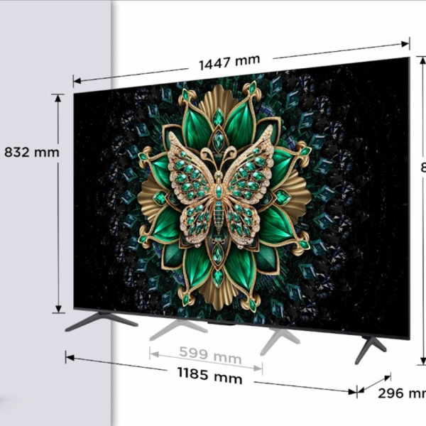 TCL 4K QD-Mini LED TV 65C61K, Google TV, 144Hz, Onkyo zvok z Dolby Atmos