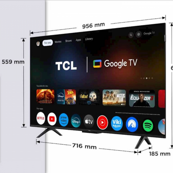 TCL 4K QLED TV 43P71K, Google TV, Dolby Vision & Atmos