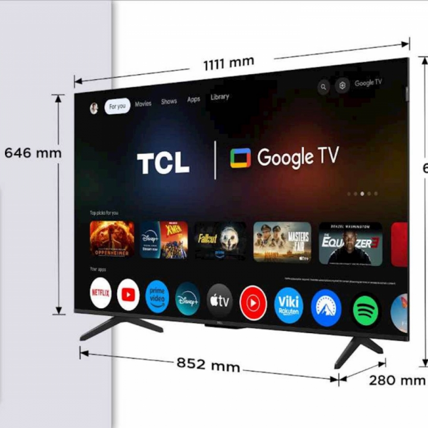TCL 4K QLED TV 50P79K, Google TV,Dolby Vision & Atmos