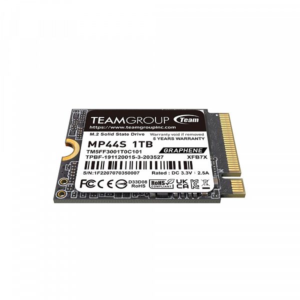 Teamgroup 1TB M.2 NVMe SSD MP44S 2230 5000/3500 MB/s