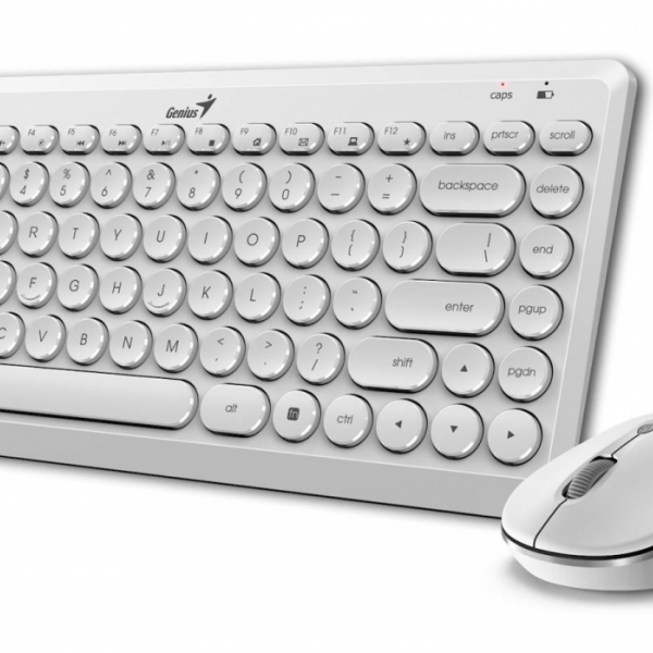 Tipkovnica Genius LuxeMate Q8000 + miš, bela