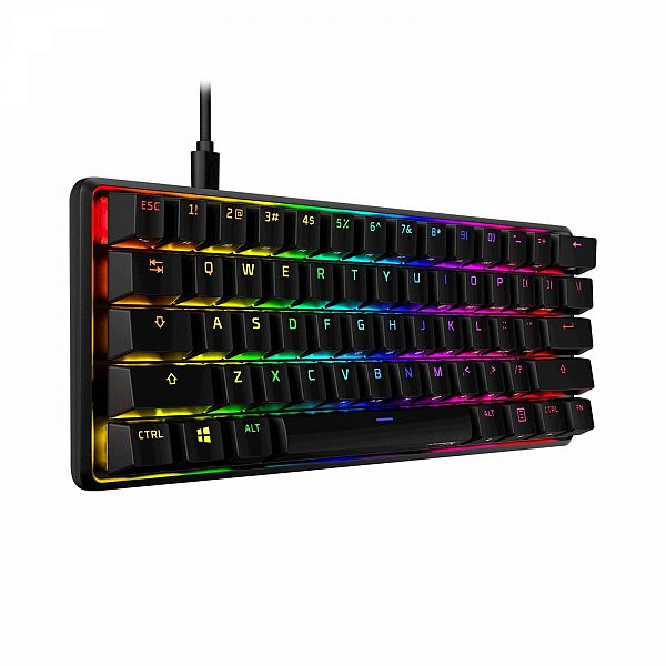 Tipkovnica HP HyperX Alloy Origins 60 RGB, manjši format, mehanična, HyperX Red, linear, US