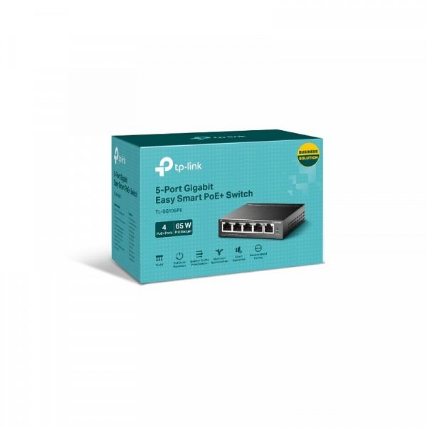 TP-LINK 5-Port Gigabit Easy Smart switch stikalo z 4-Port PoE+