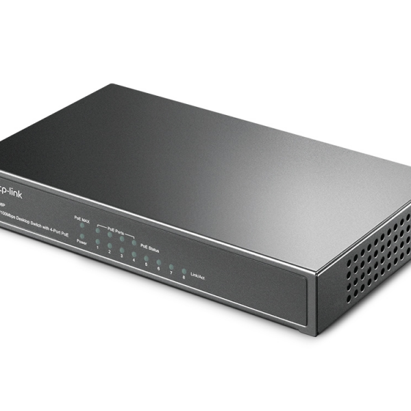TP-LINK 8-Port 10/100Mbps namizno stikalo s 4 porti PoE