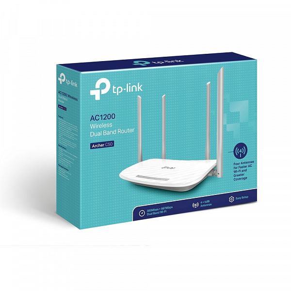 TP-LINK Archer C50 1200Mbps Dual Band brezžični usmerjevalnik