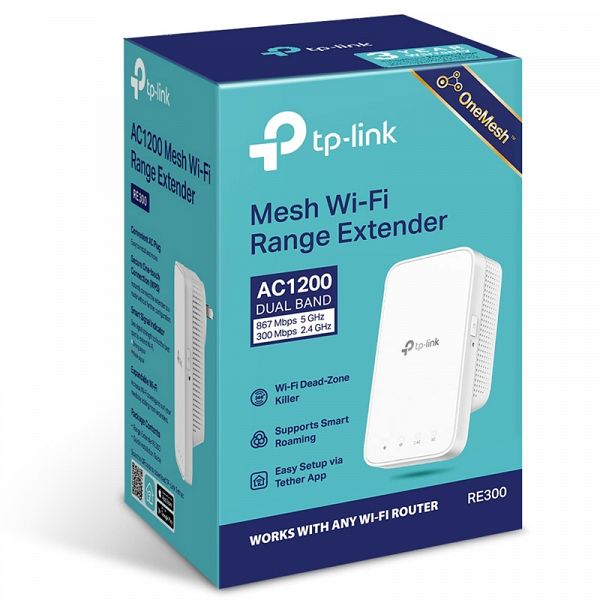 TP-LINK RE300 AC1200 Mesh Wi-Fi ojačevalec extender
