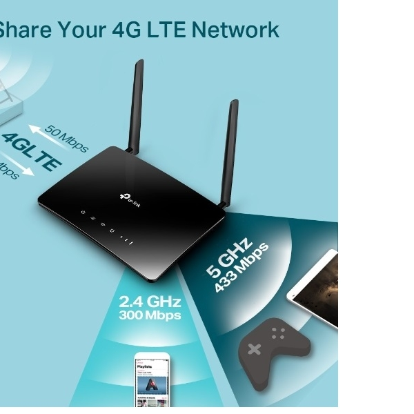 TP-LINK Archer MR400 AC1200 brezžični Dual Band 4G LTE usmerjevalnik, SIM