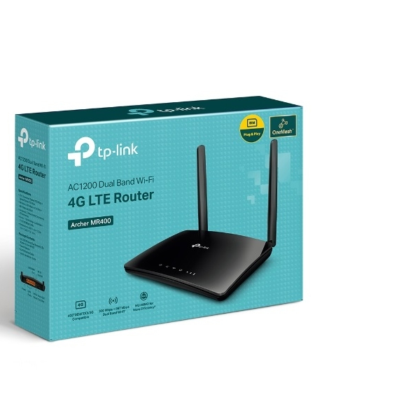 TP-LINK Archer MR400 AC1200 brezžični Dual Band 4G LTE usmerjevalnik, SIM