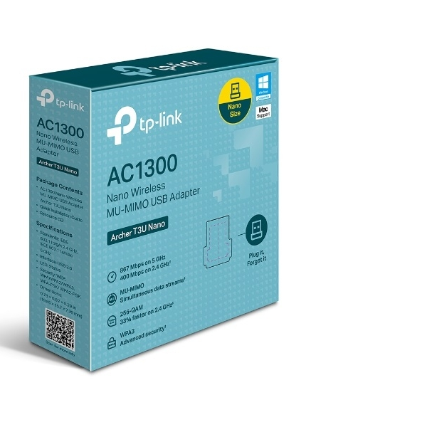 TP-LINK Archer T3U Nano 1300Mbps brezžična USB mrežna kartica