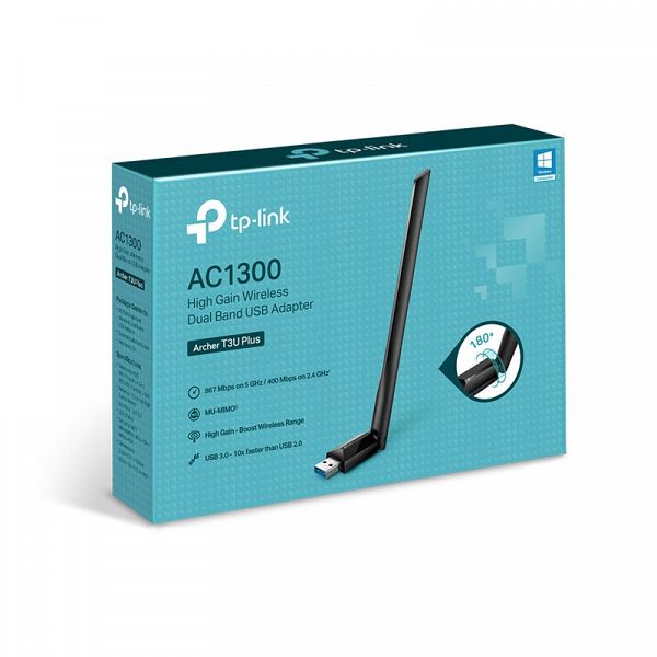 TP-LINK Archer T3U Plus AC1300 Dual USB brezžična mrežni adapter