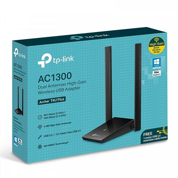 TP-LINK Archer T4U Plus AC1300 Dual USB brezžična mrežni adapter