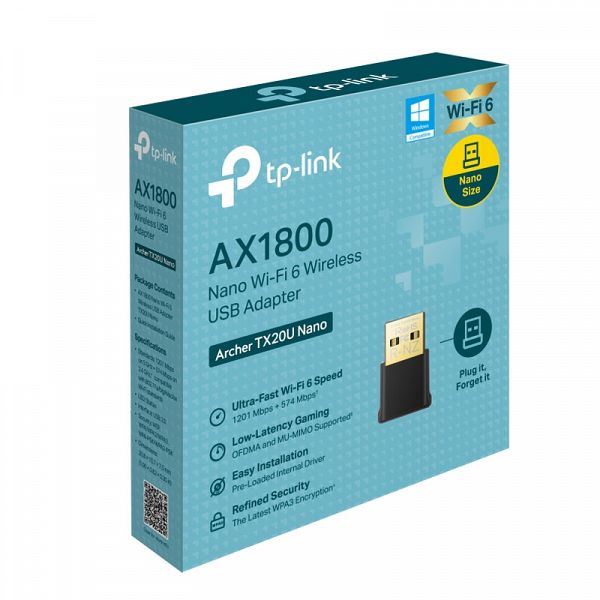 TP-LINK Archer TX20U NANO AX1800 Wi-Fi 6 USB brezžična kartica