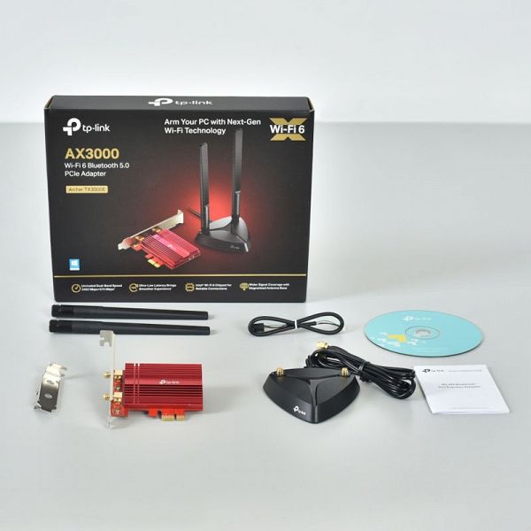 TP-LINK Archer TX3000E AX3000 Wi-Fi6 Bluetooth5.0 PCI express 2402Mbps(5GHz)+574Mbps(2,4GHz) adapter
