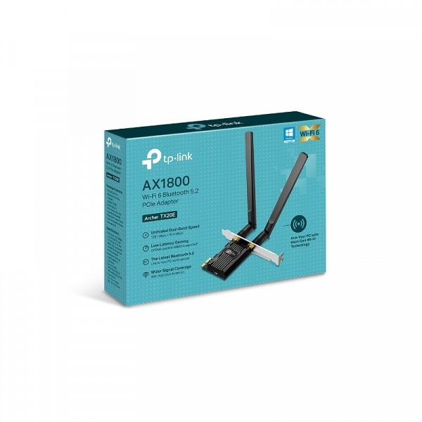 TP-LINK AX1800 Wi-Fi 6 Bluetooth 5.2 PCI-E Adapter