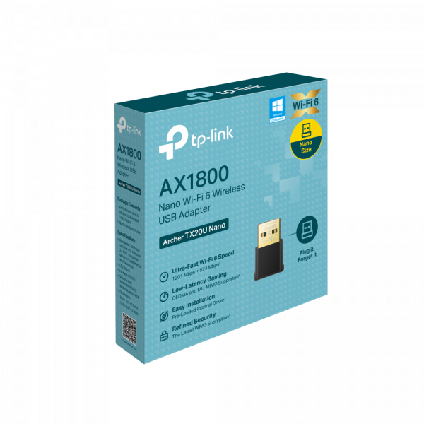 TP-LINK AX1800 Wi-Fi 6 Nano brezžična USB mrežna kartica