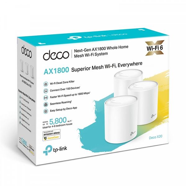 TP-LINK Deco X20 AX1800 Wi-Fi6 Mesh 3-pack dostopna točka-AP