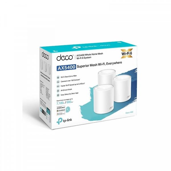 TP-LINK Deco X60 (2 pack) AX5400 domači Mesh Wi-Fi 6 sistem