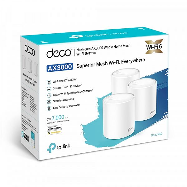 TP-Link Deco X60 (3 pack) domači Mesh Wifi sistem 
