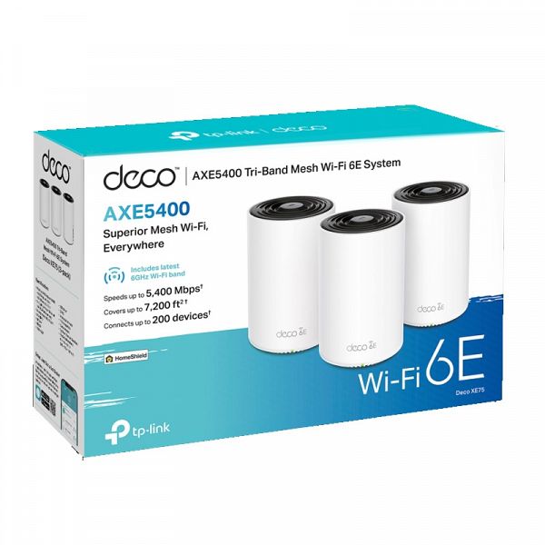 TP-LINK Deco XE75 AXE5400 Tri-Band 2.4/5/6GHz WiFi 6 usmerjevalnik / dostopna točka-AP