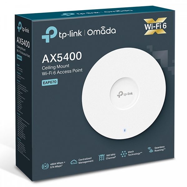 TP-LINK EAP670 AX5400 WiFi6 2.4/5 GHz stropna dostopna točka