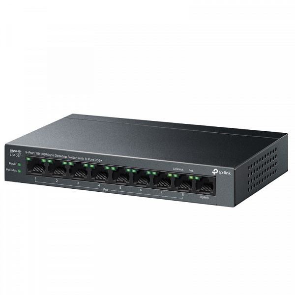 TP-LINK LS109P 9-Port 10/100Mbps 8xPoE+ 63W mrežno stikalo-switch