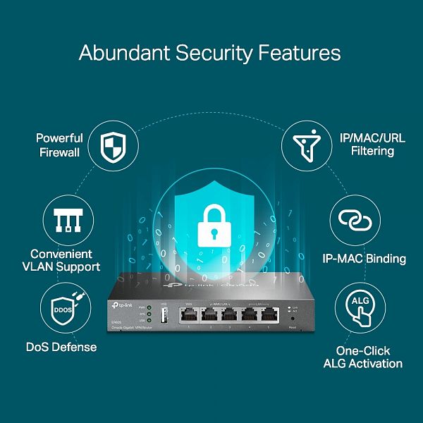 TP-LINK Omada ER605 Gigabit 4x WAN VPN usmerjevalnik